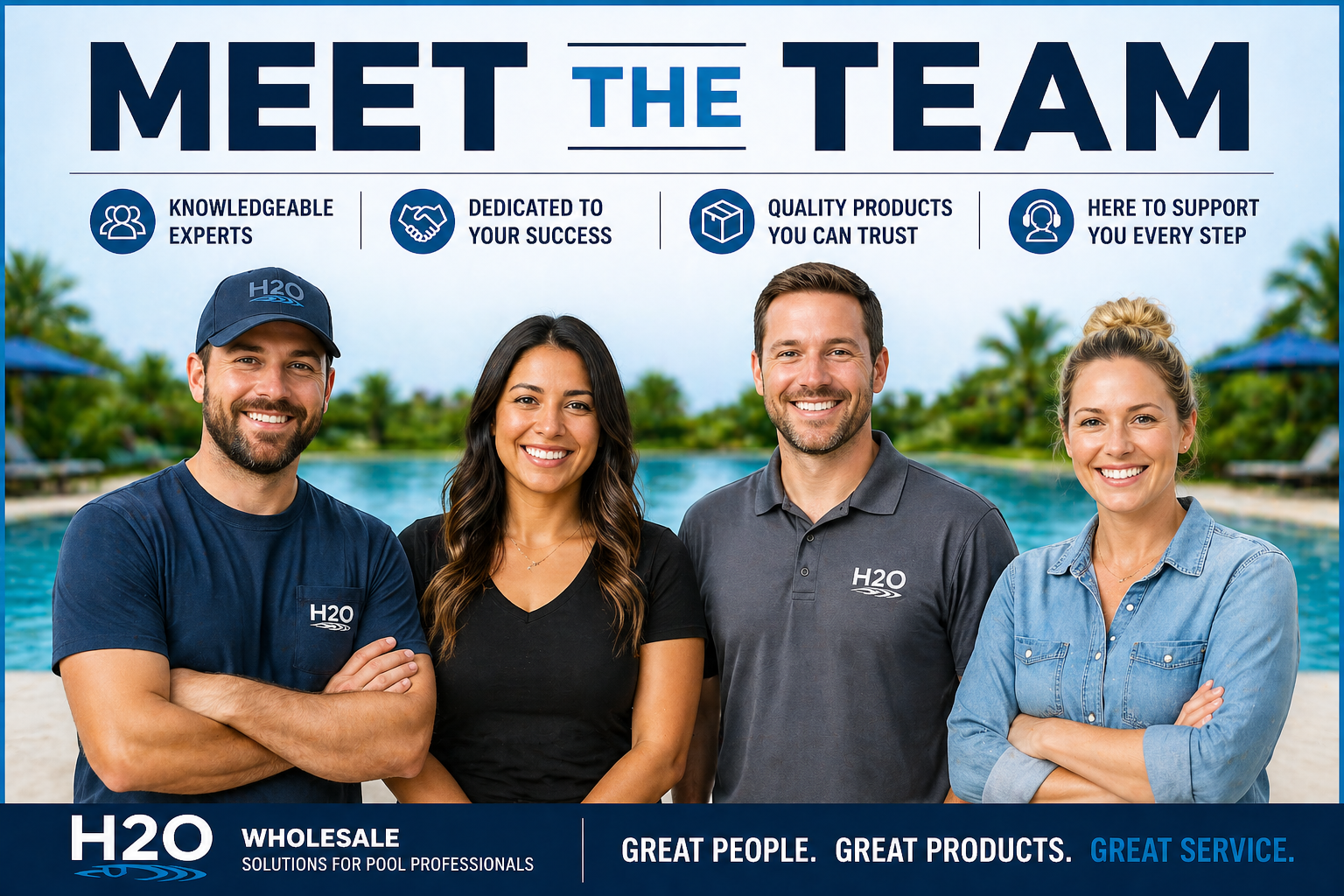 H2O Co meet the team wholesale pool supplies