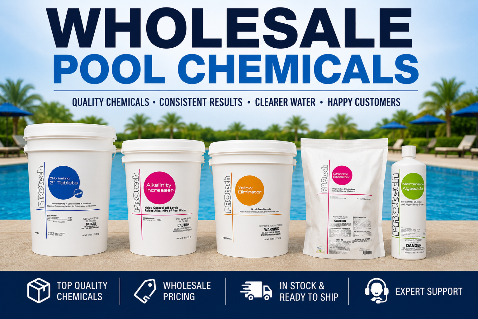 H2O Wholesale Protech Pool Chemicals Florida